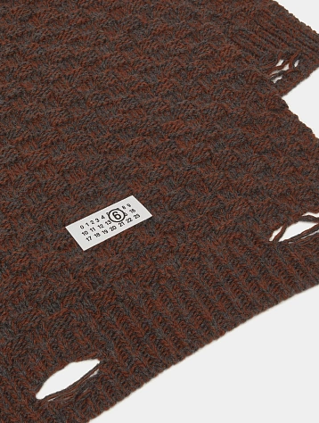 Шарф MM6 Maison Margiela Distressed Brown
