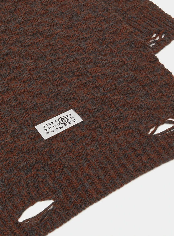 Шарф MM6 Maison Margiela Distressed Brown