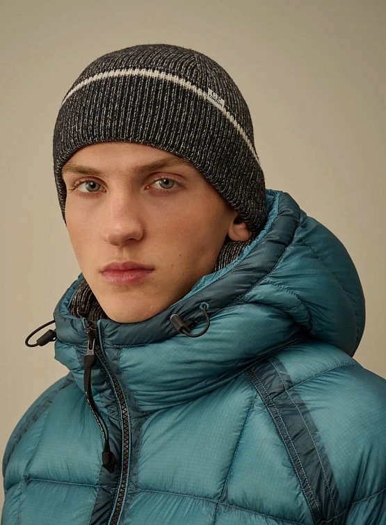 Шапка C.P. Company Fleece Knit Beanie Anthracite Melange