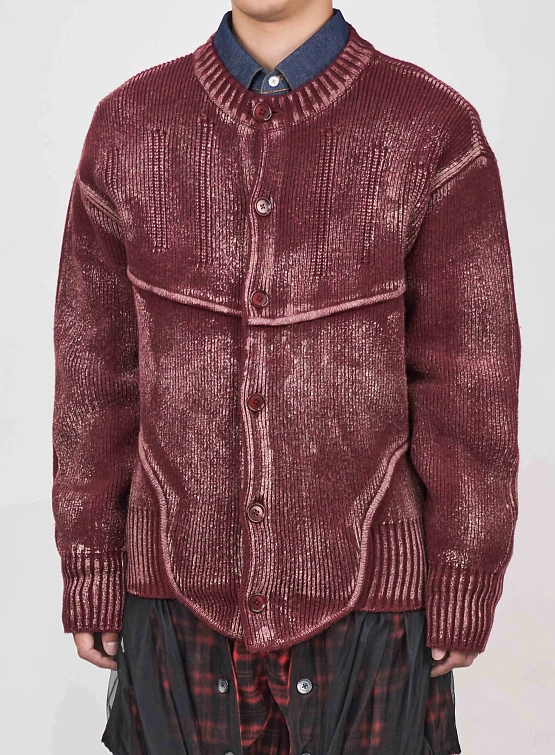 Кардиган JUNTAE KIM Painted Corset Knit Cardigan