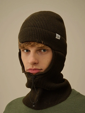 Балаклава C.P. Company Extrafine Merino Wool Ski Mask Ivy Green