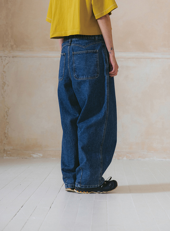 Джинсы ANGLAN Tin Denim Balloon Pants Blue Denim