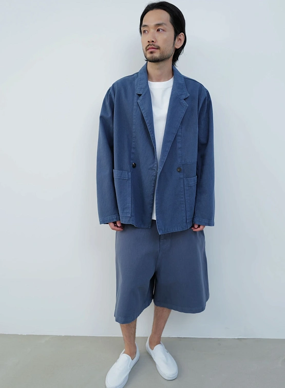 Шорты LE17SEPTEMBRE Over-Dyeing Bermuda Blue