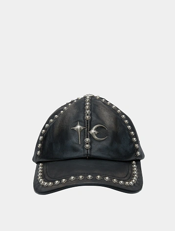 Кепка Thug Club Studded Washed Leather Black