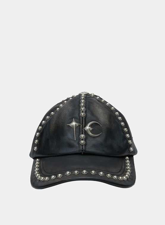 Кепка Thug Club Studded Washed Leather Black