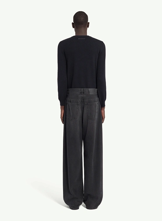 Джинсы MM6 Maison Margiela Wide Leg Paint Black