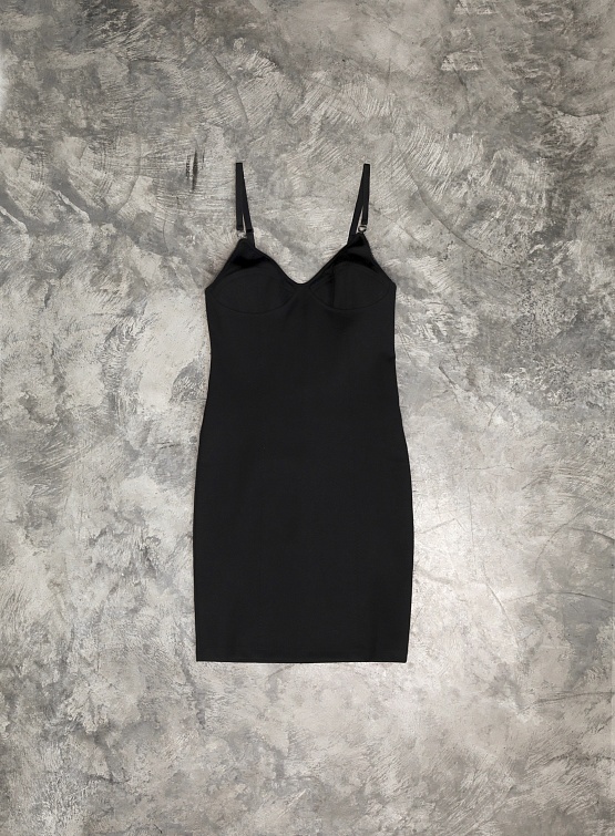 Женское платье Coperni Lingerie Dress Black