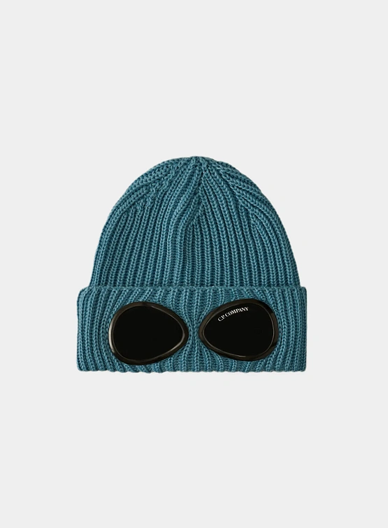 Шапка C.P. Company Extrafine Merino Wool Goggle Aegean Blue