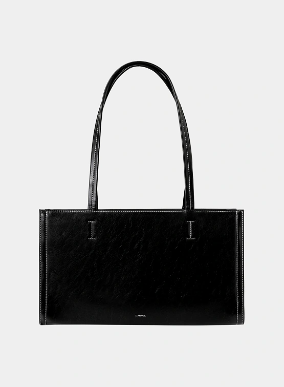 Женская сумка STAND OIL Oblong Bag Stitch Black