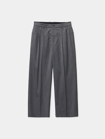 Брюки COOR Raw Cut 3 Pleat Charcoal Grey Melange