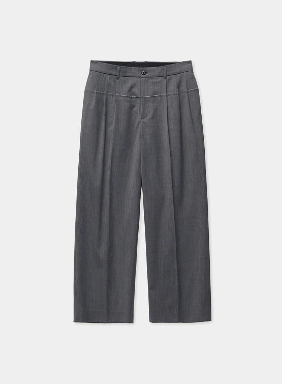 Брюки COOR Raw Cut 3 Pleat Charcoal Grey Melange