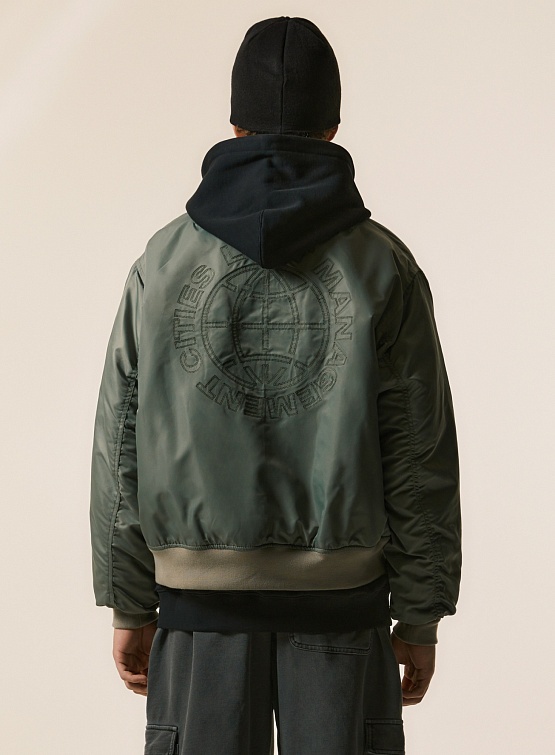 Бомбер LMC Wheel MA-1 Jacket Gray Khaki