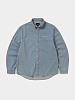 Рубашка thisisneverthat Washed Denim Shirt Washed Blue