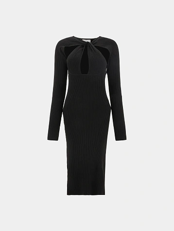 Женское платье Coperni Twisted Cut-Out Knit Dress Black