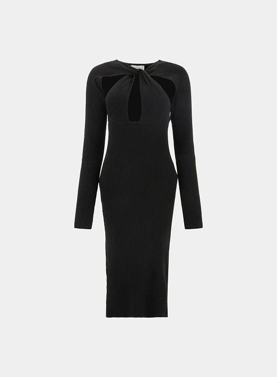 Женское платье Coperni Twisted Cut-Out Knit Dress Black