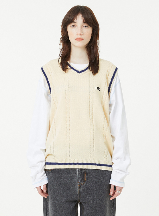 Жилет LMC Cable Arch Knit Vest Ivory