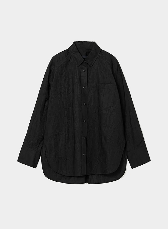 Женская рубашка JUUN.J Overfit Shirt Light Crack Detail Black