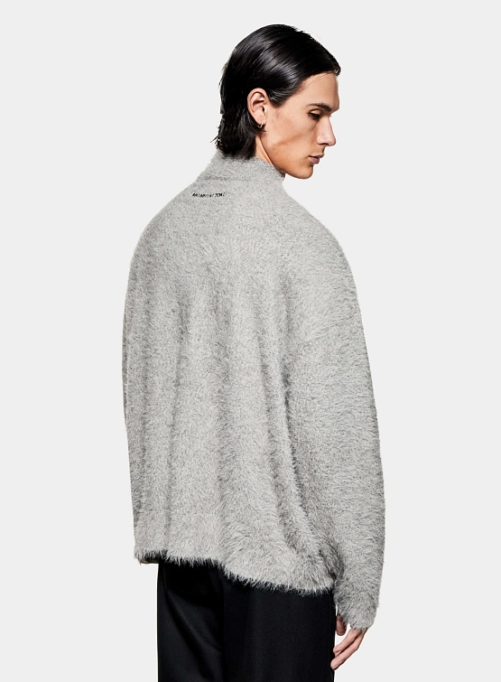 Кардиган MKI MIYUKI ZOKU Faux Alpaca Knit Track Melange Charcoal