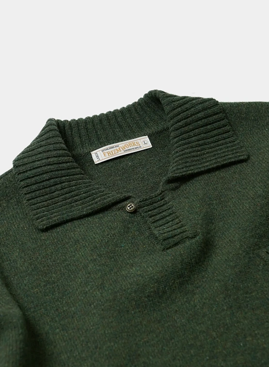 Свитер FrizmWORKS Wool Collar Knit Forest Green