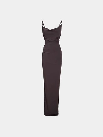 Женское платье Coperni Logo Dress Brown