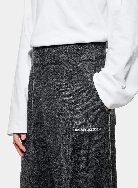 Брюки MKI MIYUKI ZOKU Mohair Blend Knit Wide Charcoal