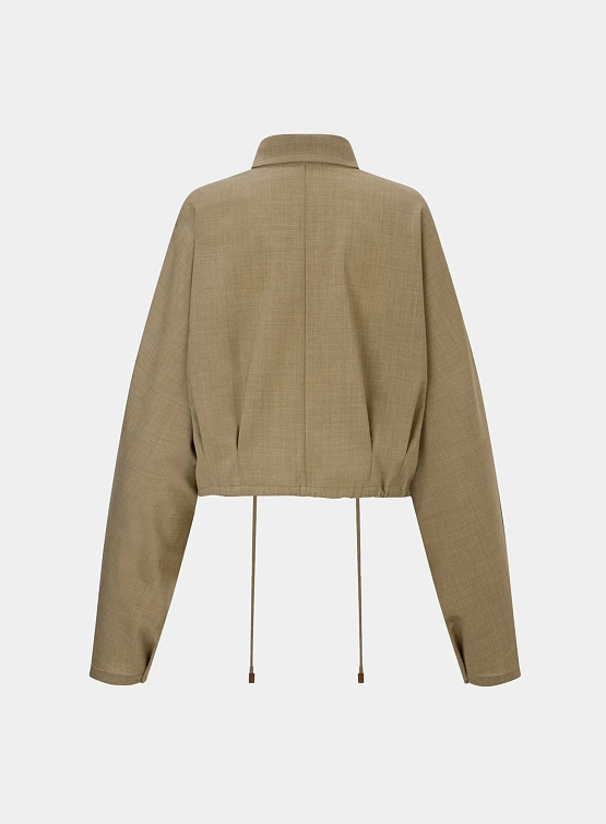 Женская рубашка LE17SEPTEMBRE Waist String Short Beige