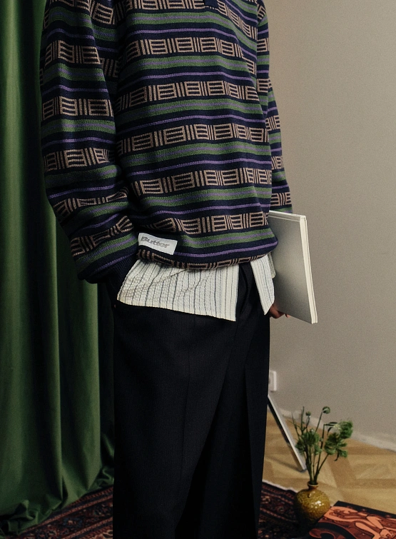 Свитер Butter Goods Windsor Knitted Sweater Navy/Forest