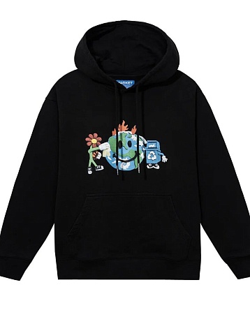 Худи MARKET Smiley Studios Hoodie Washed Black