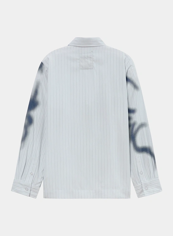 Рубашка KidSuper Blurry Face Airbrush Striped Black