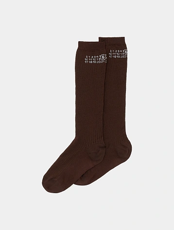 Носки MM6 Maison Margiela Bootleg Coffee Brown