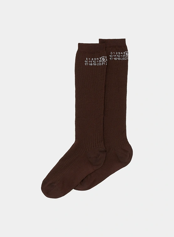 Носки MM6 Maison Margiela Bootleg Coffee Brown