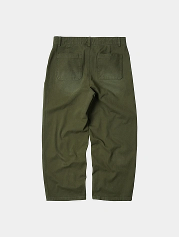 Брюки FrizmWORKS Washed Cotton One Tuck Pants Olive