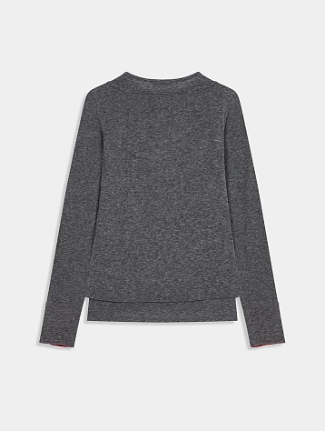 Женский лонгслив OPEN YY Layered Henley Lounge Grey