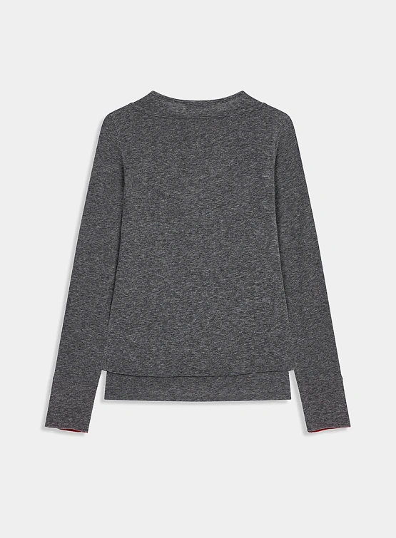Женский лонгслив OPEN YY Layered Henley Lounge Grey