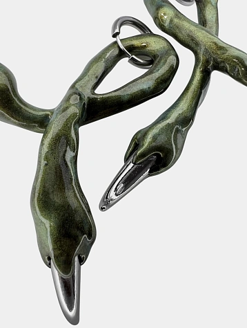 Серьги CASPER DIY Green earrings