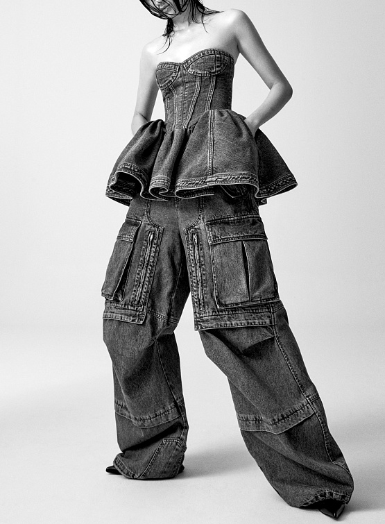 Женские джинсы JUUN.J Multi Pocket Cargo Denim Pants