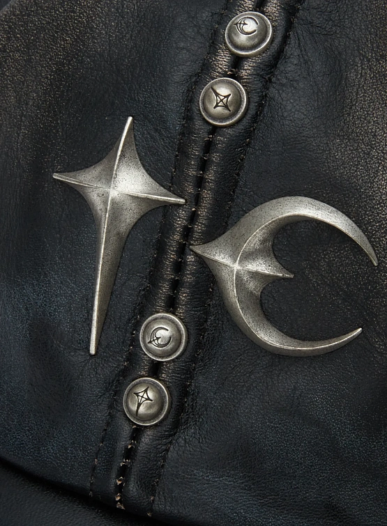 Кепка Thug Club Studded Washed Leather Black