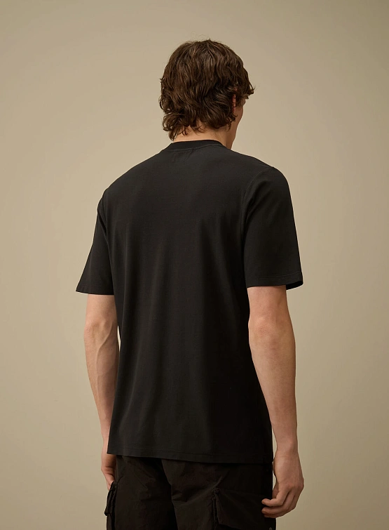 Футболка C.P. Company Crepe Jersey Logo Black