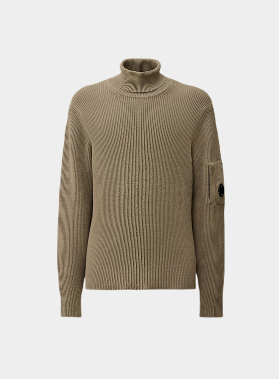 Свитер C.P. Company Full Rib Turtleneck Knit Vintage Khaki