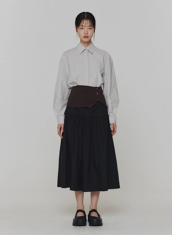 Рубашка AMOMENTO Square Pocket Oversized Shirts Grey