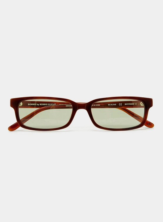 Очки Bonnie Clyde Boyfriend 2 Layered Brown Demi & Green Tint