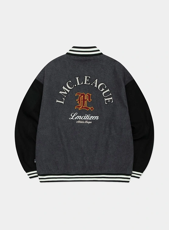 Бомбер LMC Denim Varsity Jacket Black