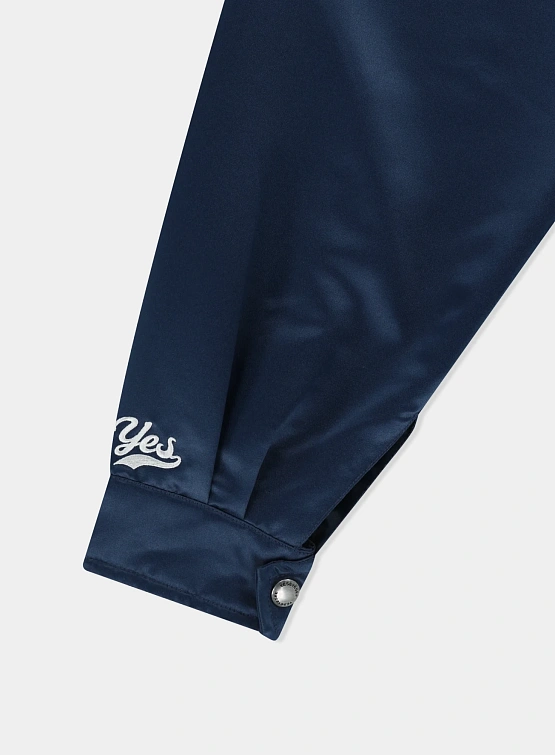 Куртка YESEYESEE Logo Applique Satin Coach Navy