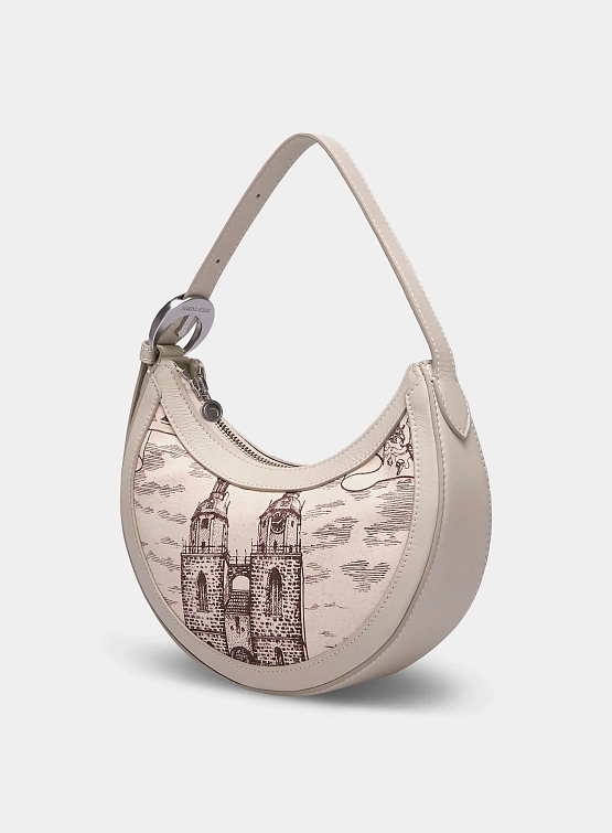 Сумка Marine Serre Regenerated Tote Bags Eclips Mini Ecru