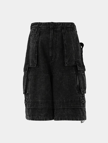 Шорты JUUN.J Panelled Denim Shorts Black