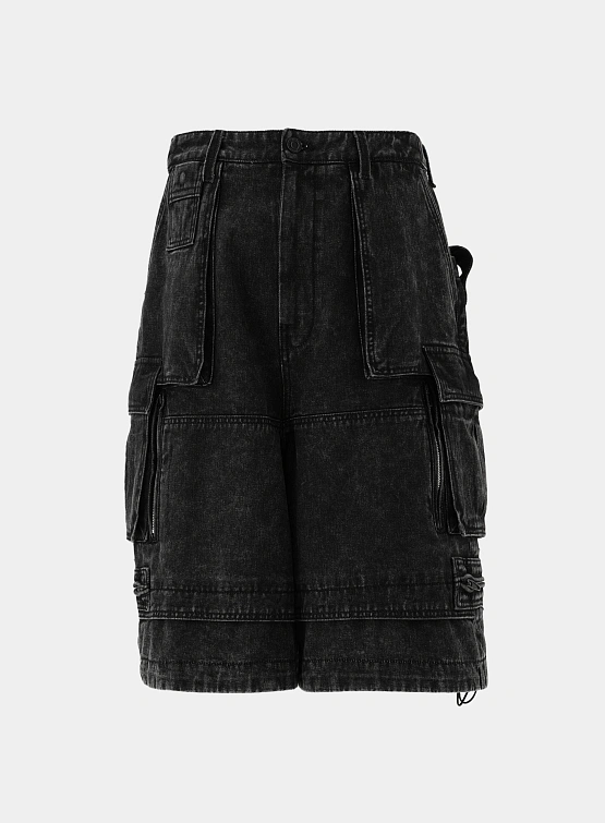 Шорты JUUN.J Panelled Denim Shorts Black