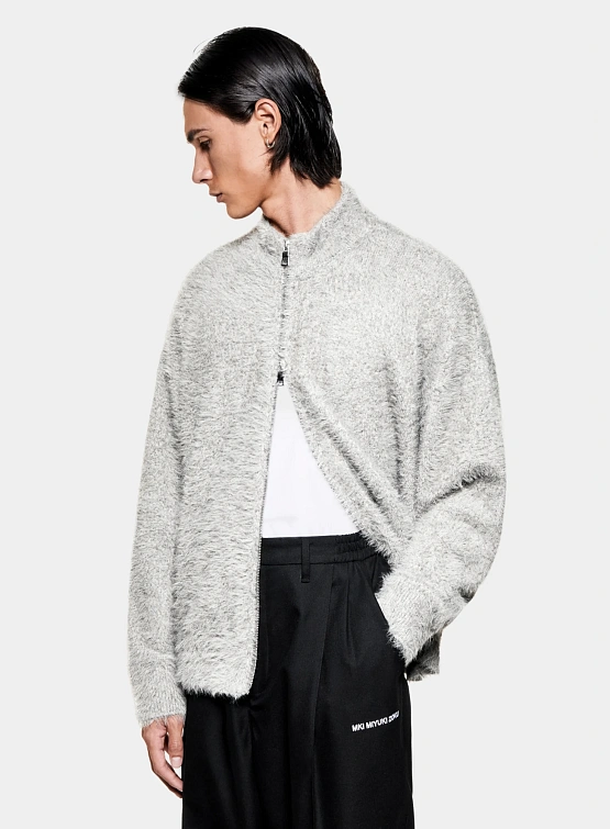 Кардиган MKI MIYUKI ZOKU Faux Alpaca Knit Track Melange Grey