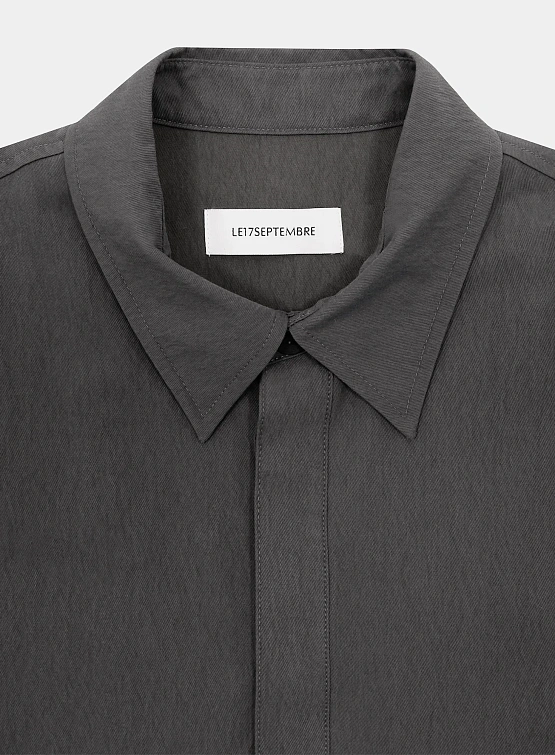 Рубашка LE17SEPTEMBRE Double Layered Relaxed Black