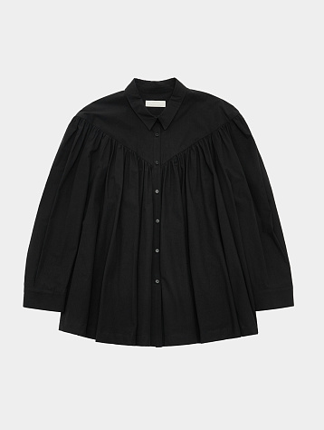 Женская рубашка AMOMENTO Yoke Shirring Black