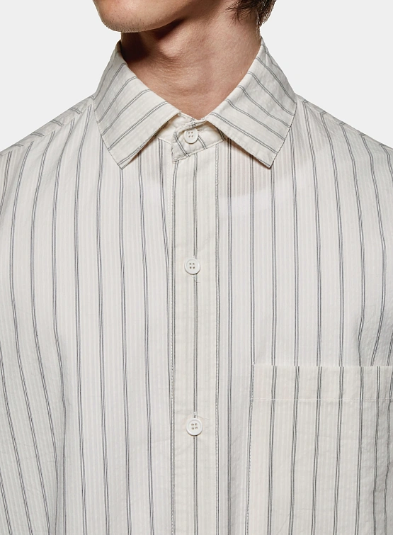 Рубашка MKI MIYUKI ZOKU Box Dress Off White Stripe